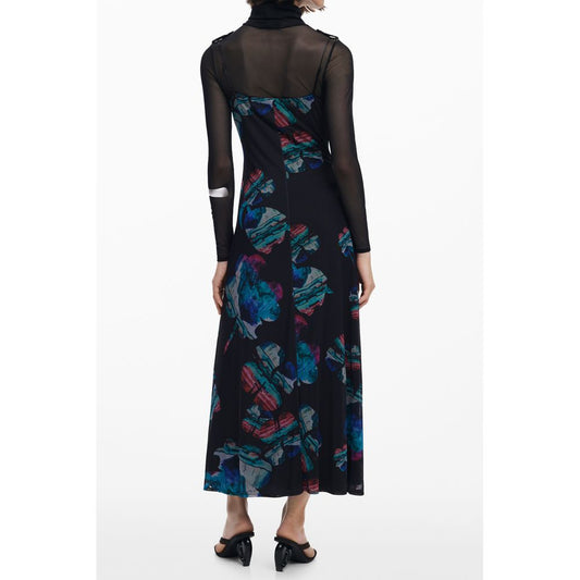 Desigual Schwarzes Polyester-Damenkleid