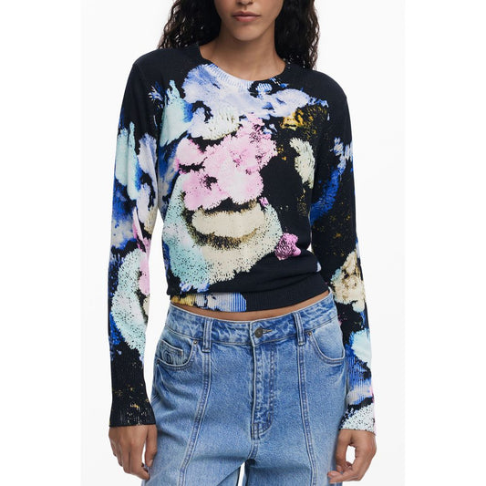 Desigual Schwarzer Leinenpullover für Damen