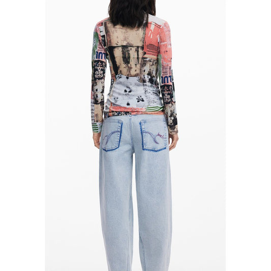 سترة نسائية من الفسكوز الوردي من ديسيجوال