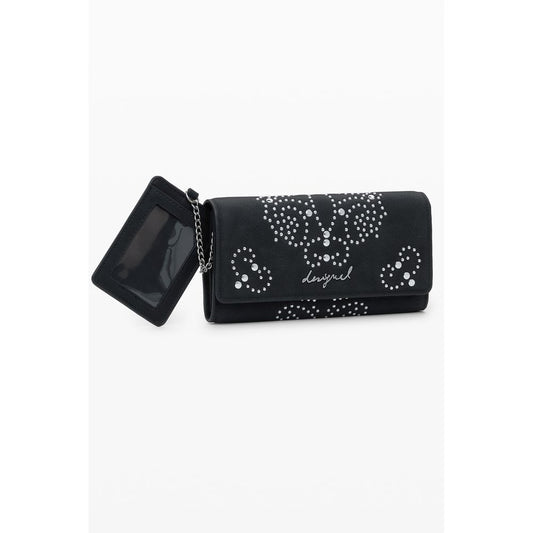 Desigual Schwarze Polyethylen-Damenbrieftasche
