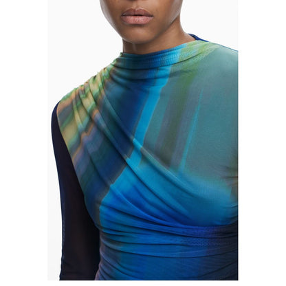 Desigual Blaues Polyester-Damenkleid