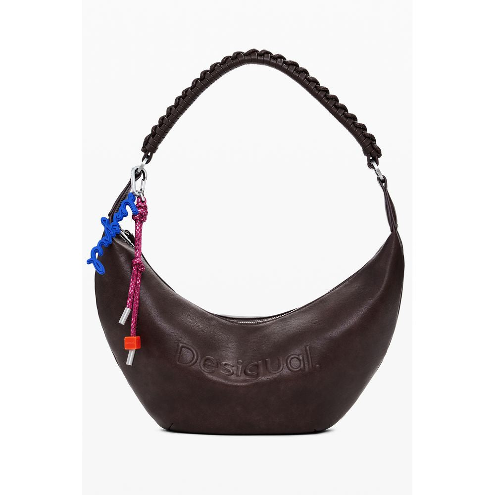 Desigual Braune Polyethylen-Damenhandtasche