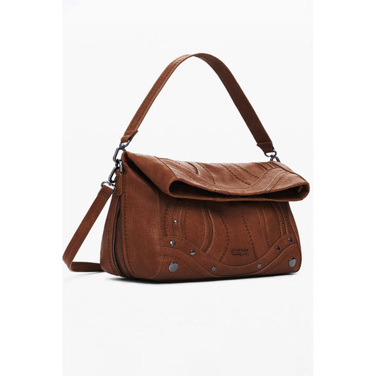 Desigual Braune Polyethylen-Damenhandtasche