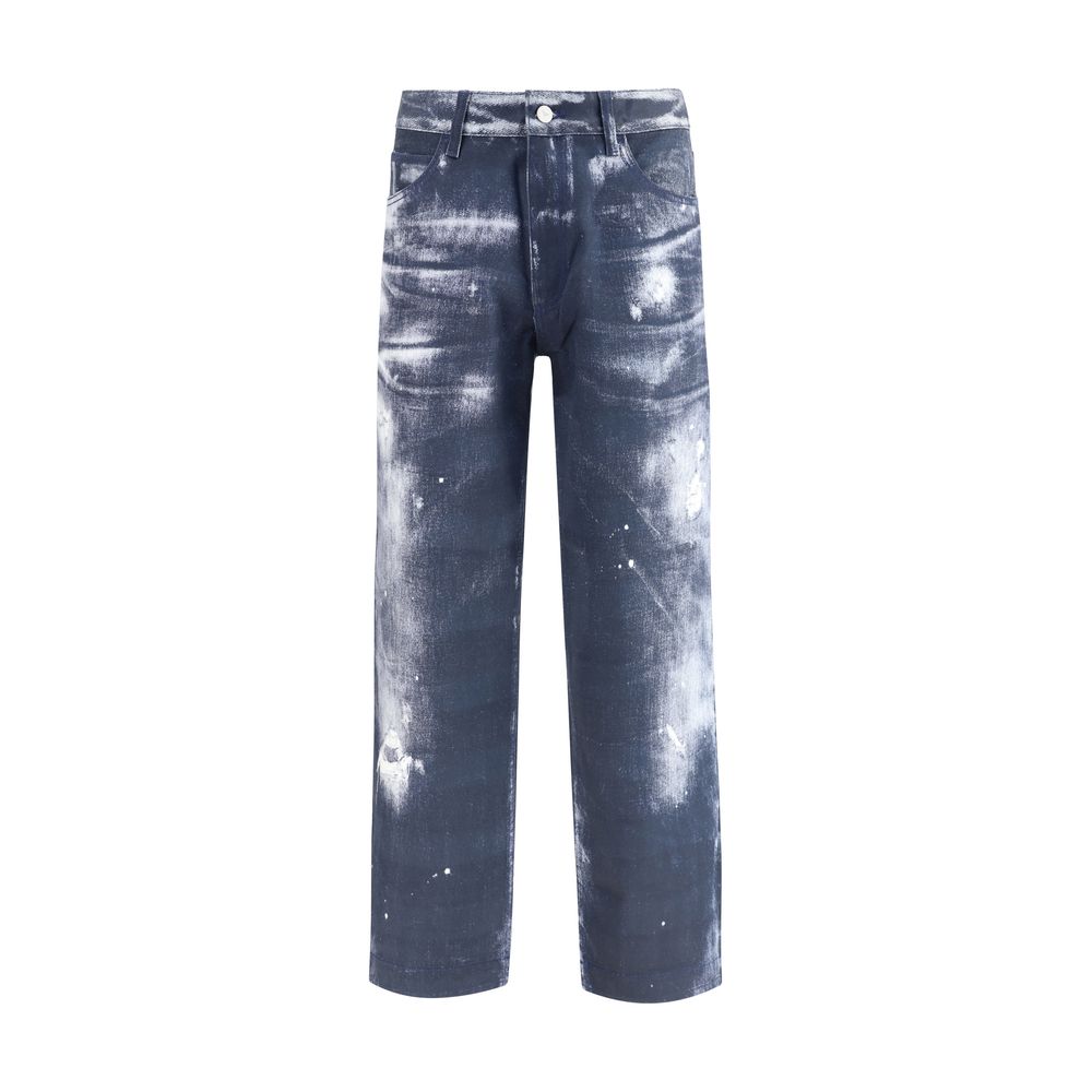 Emporio Armani Multicolor Cotton Casual Pants
