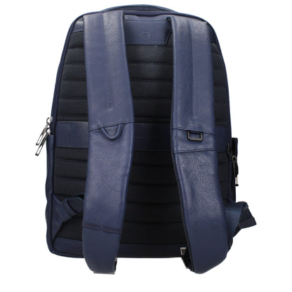 Piquadro Blaue Lederrucksäcke