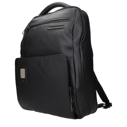 Piquadro Schwarze Lederrucksäcke