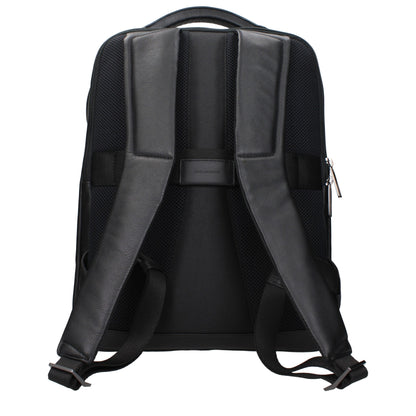 Piquadro Schwarze Lederrucksäcke