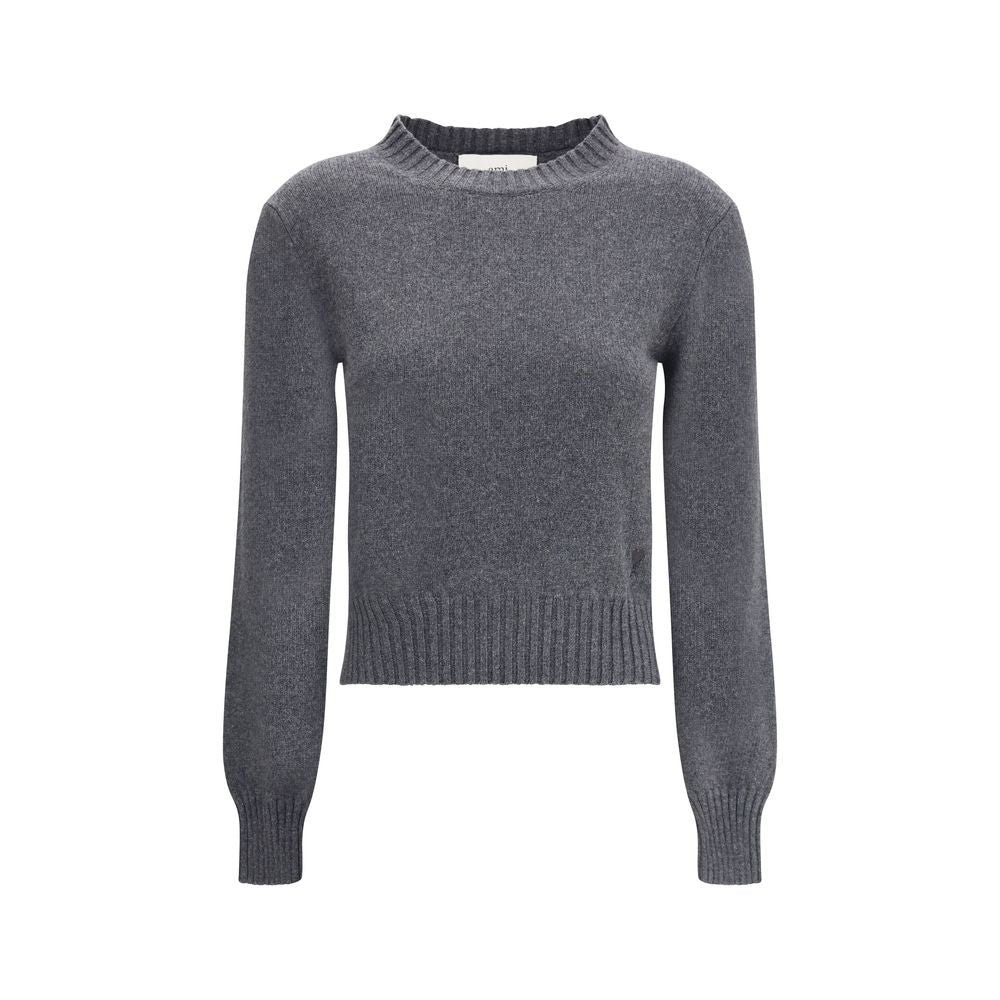 Ami Paris Grauer Kaschmir-Pullover aus Kaschmir