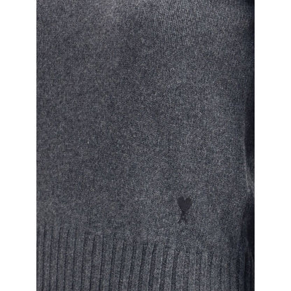 Ami Paris Grauer Kaschmir-Pullover aus Kaschmir