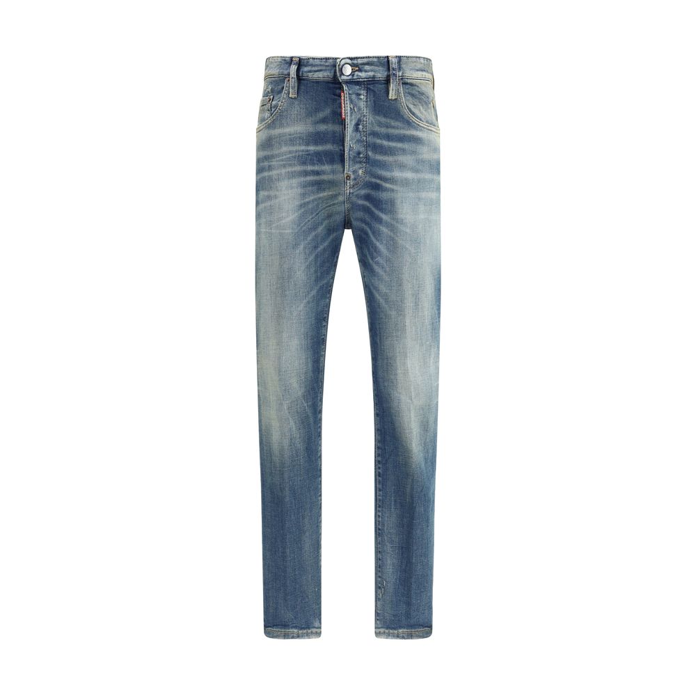 Dsquared² Jeans aus blauem Baumwollstoff in schmaler Passform