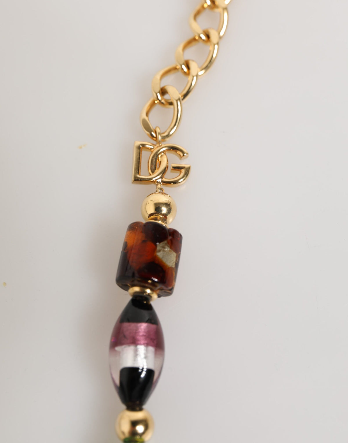 Dolce &amp; Gabbana Halskette mit Perlen aus Muranoglas in Mehrfarbig Messing Damen Schmuck
