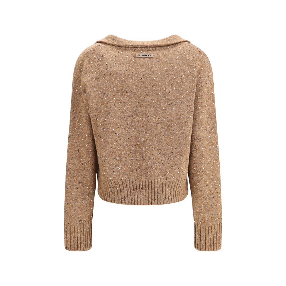 PINKO Beigefarbenes Woll-Sweatshirt