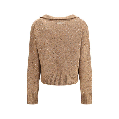 PINKO Beigefarbenes Woll-Sweatshirt
