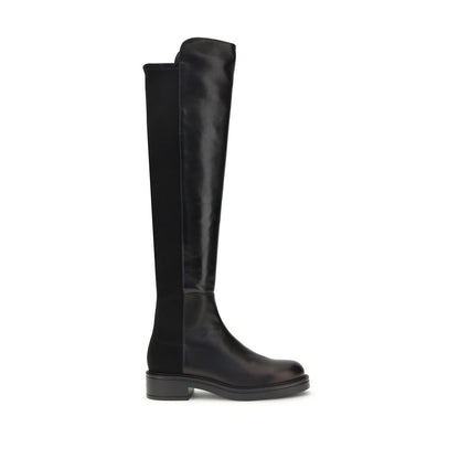 Stuart Weitzman Overknee-Stiefel aus schwarzem Leder