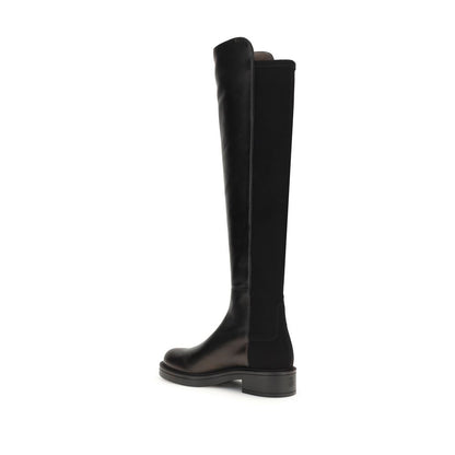 Stuart Weitzman Overknee-Stiefel aus schwarzem Leder