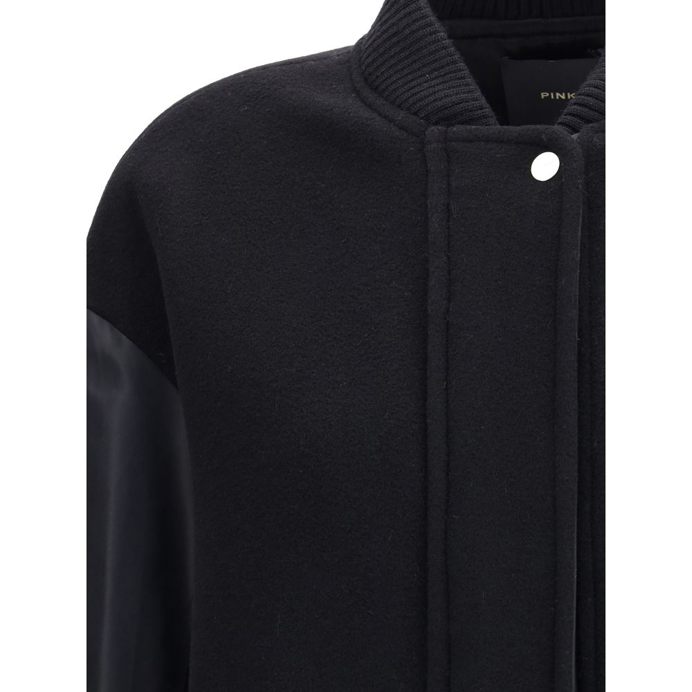 PINKO Schwarzer Wollmantel