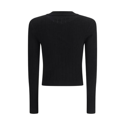 Balmain Black Viscose Cardigan