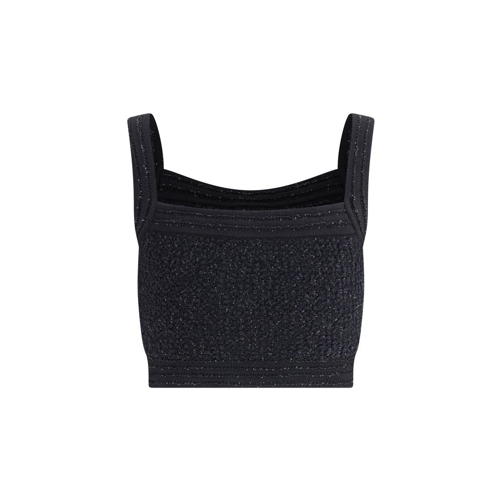 Schwarzes Polyamid-Top von Balmain