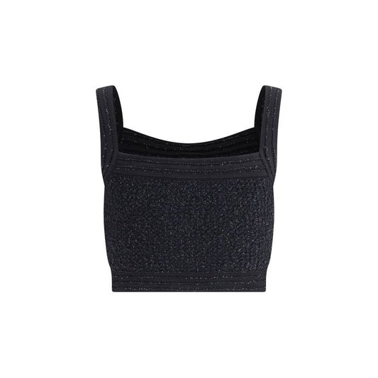 Schwarzes Polyamid-Top von Balmain