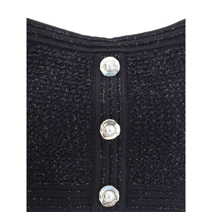 Schwarzes Polyamid-Top von Balmain