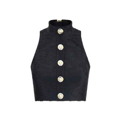 Schwarzes Viskose-Top von Balmain