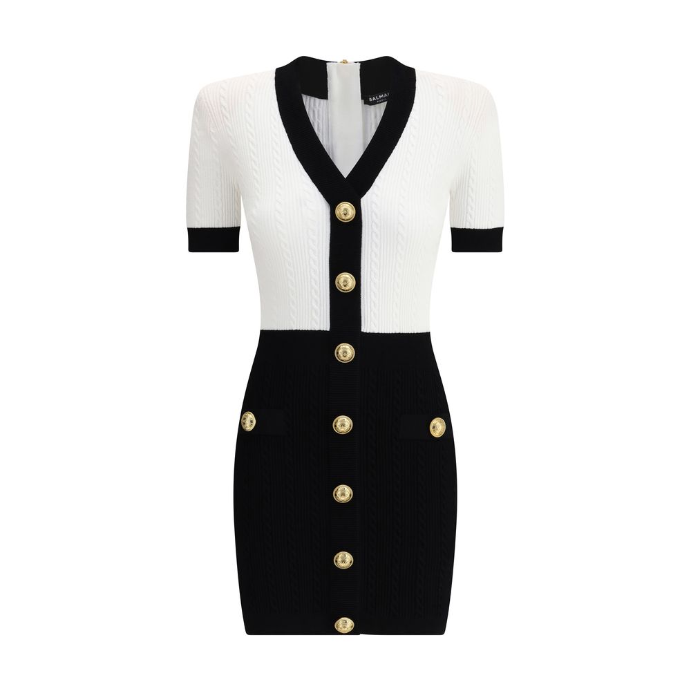 Balmain – Midikleid mit Flechtmuster