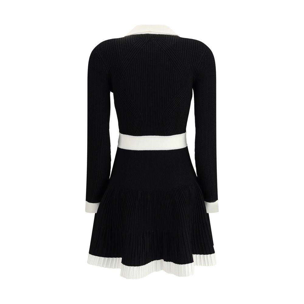 Schwarzes Balmain Freizeitkleid aus Viskose