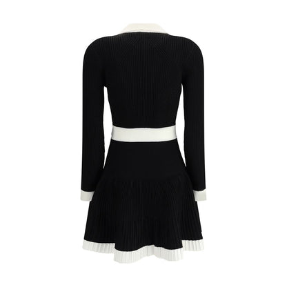 Schwarzes Balmain Freizeitkleid aus Viskose