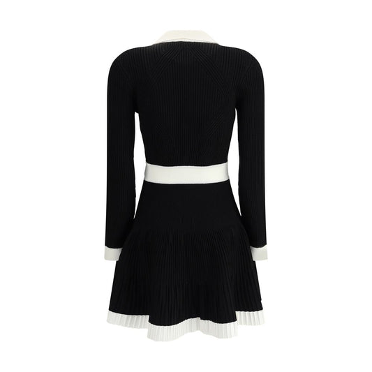 Schwarzes Balmain Freizeitkleid aus Viskose