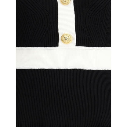 Schwarzes Balmain Freizeitkleid aus Viskose