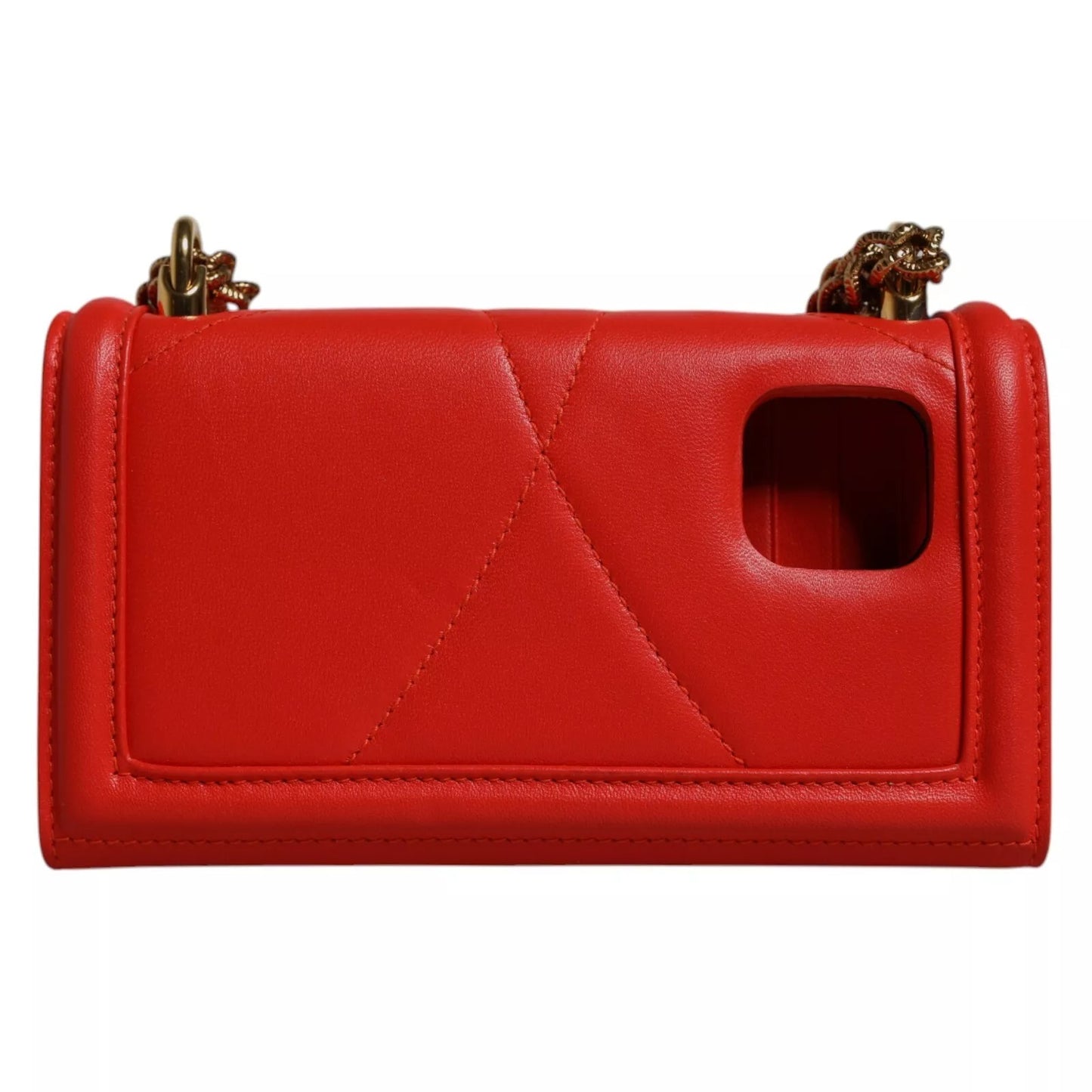 Dolce &amp; Gabbana Red Quilted Devotion Crossbody 11 PRO Handytasche