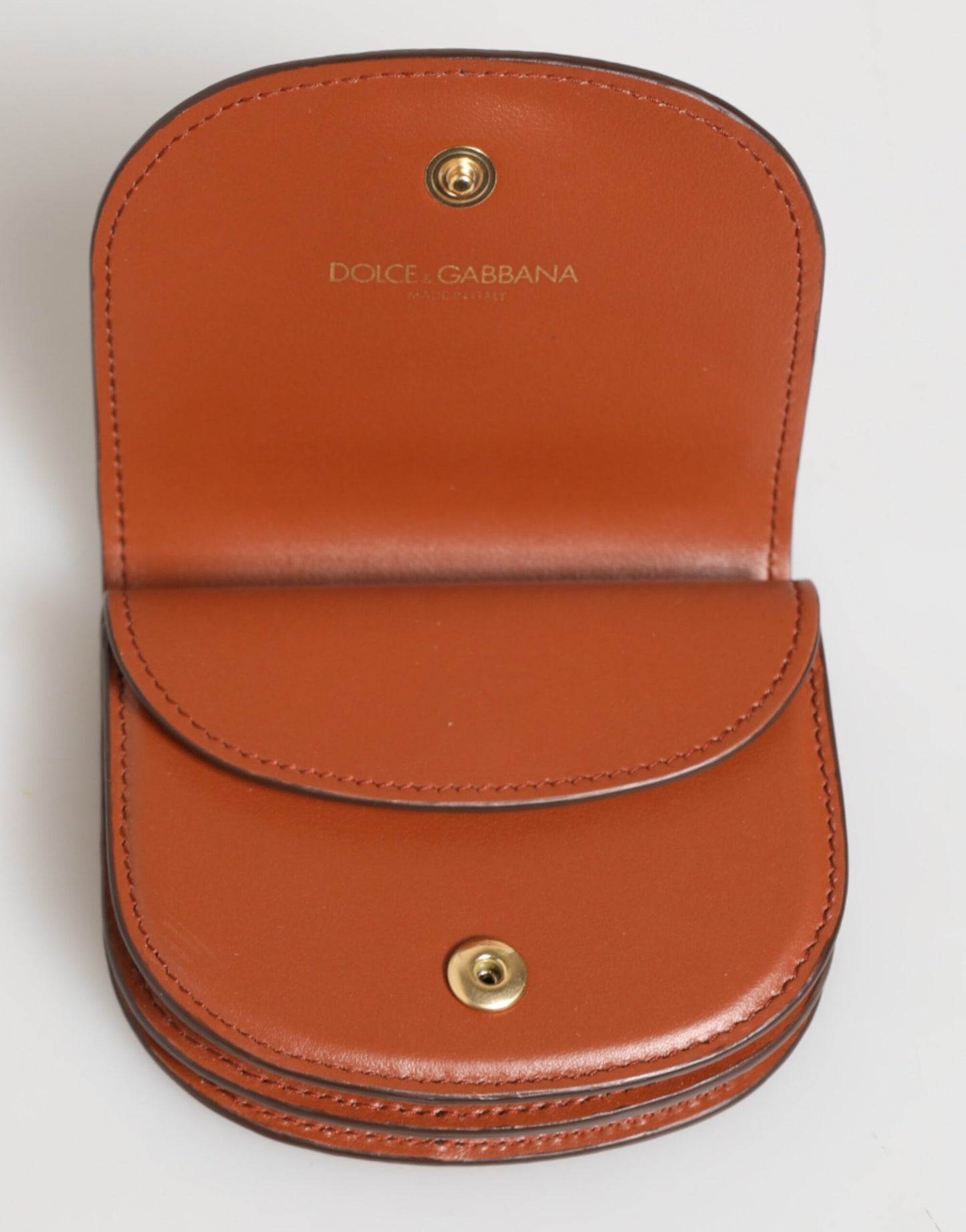 Dolce &amp; Gabbana Geldbörse mit Logo-Plakette aus Kalbsleder mit Leopardenmuster in Braun und Schwarz