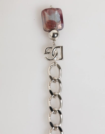 قلادة دولتشي آند غابانا متعددة الألوان من خرز زجاج مورانو النحاسي من زاماك