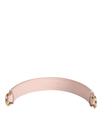 Dolce &amp; Gabbana Riemen Rosa Leder Gold Ton Big Bag Griff Schultergurt