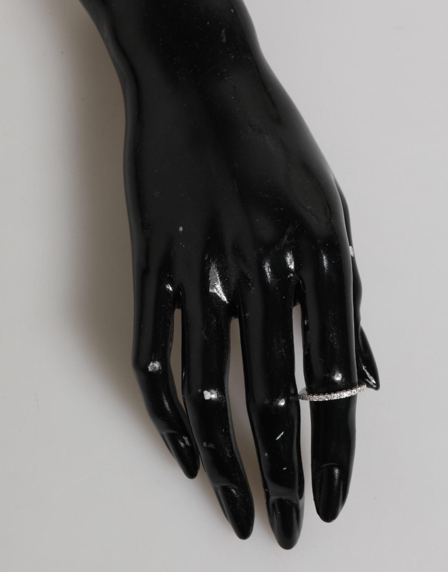 Nialaya Ewigkeitsring aus Sterlingsilber 925, Pavé-Fassung, Zirkonia-Kristall