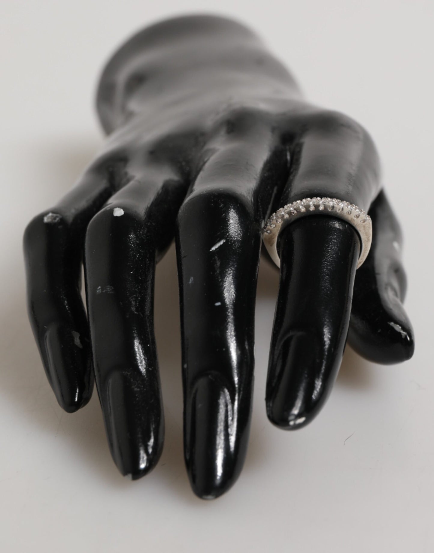 Nialaya Ewigkeitsring aus Sterlingsilber 925, Pavé-Fassung, Zirkonia-Kristall