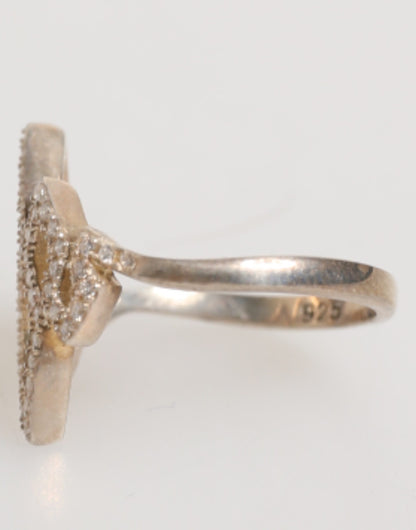 Nialaya Geometrischer Diamant-Schmuckring mit Pavé-Zirkonkristallen