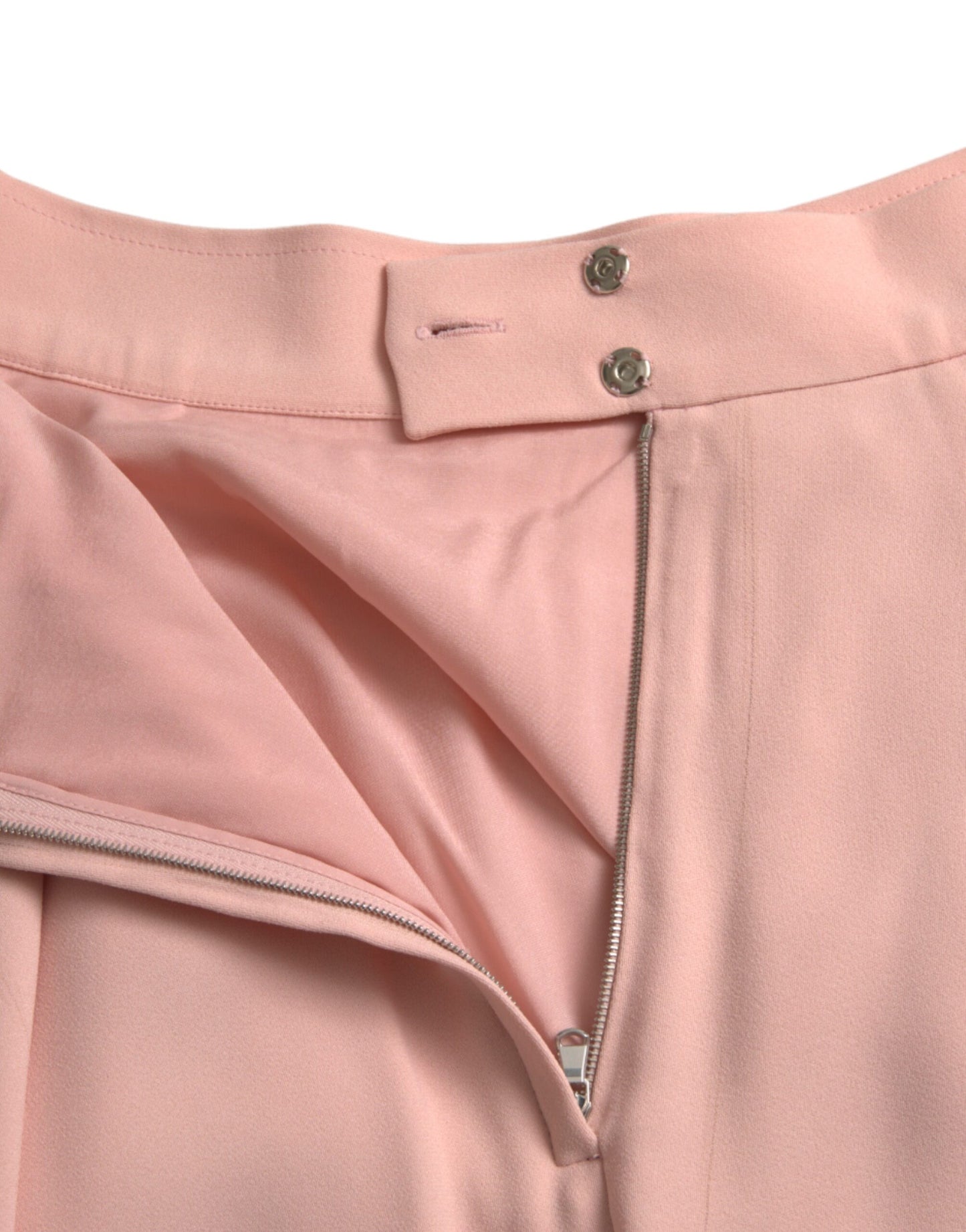 Dolce &amp; Gabbana – Faltenrock aus Viskose in Hellpuderrosa