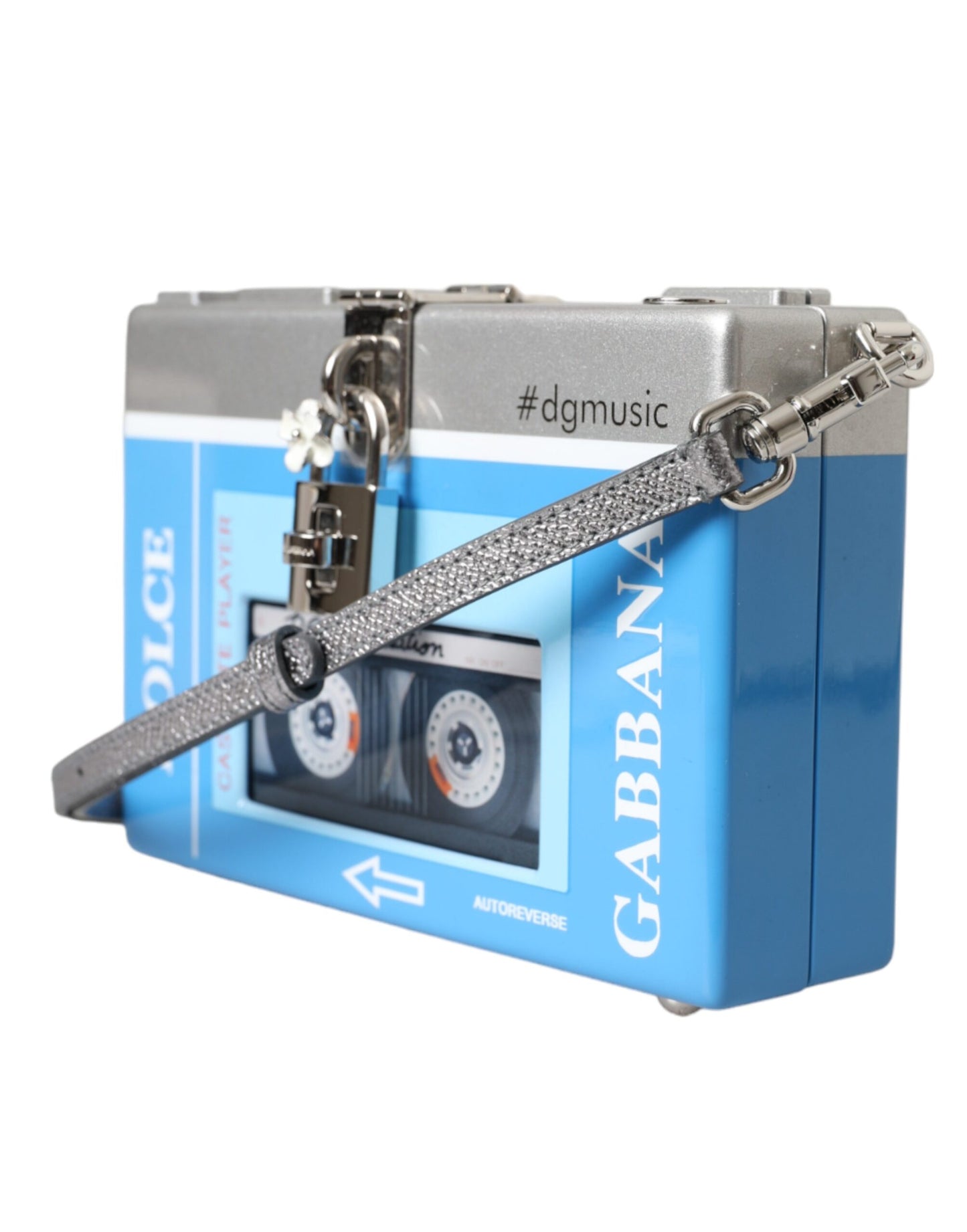 Dolce &amp; Gabbana – Mehrfarbige Umhängetasche mit Kassettenspieler-Box „DG Music“