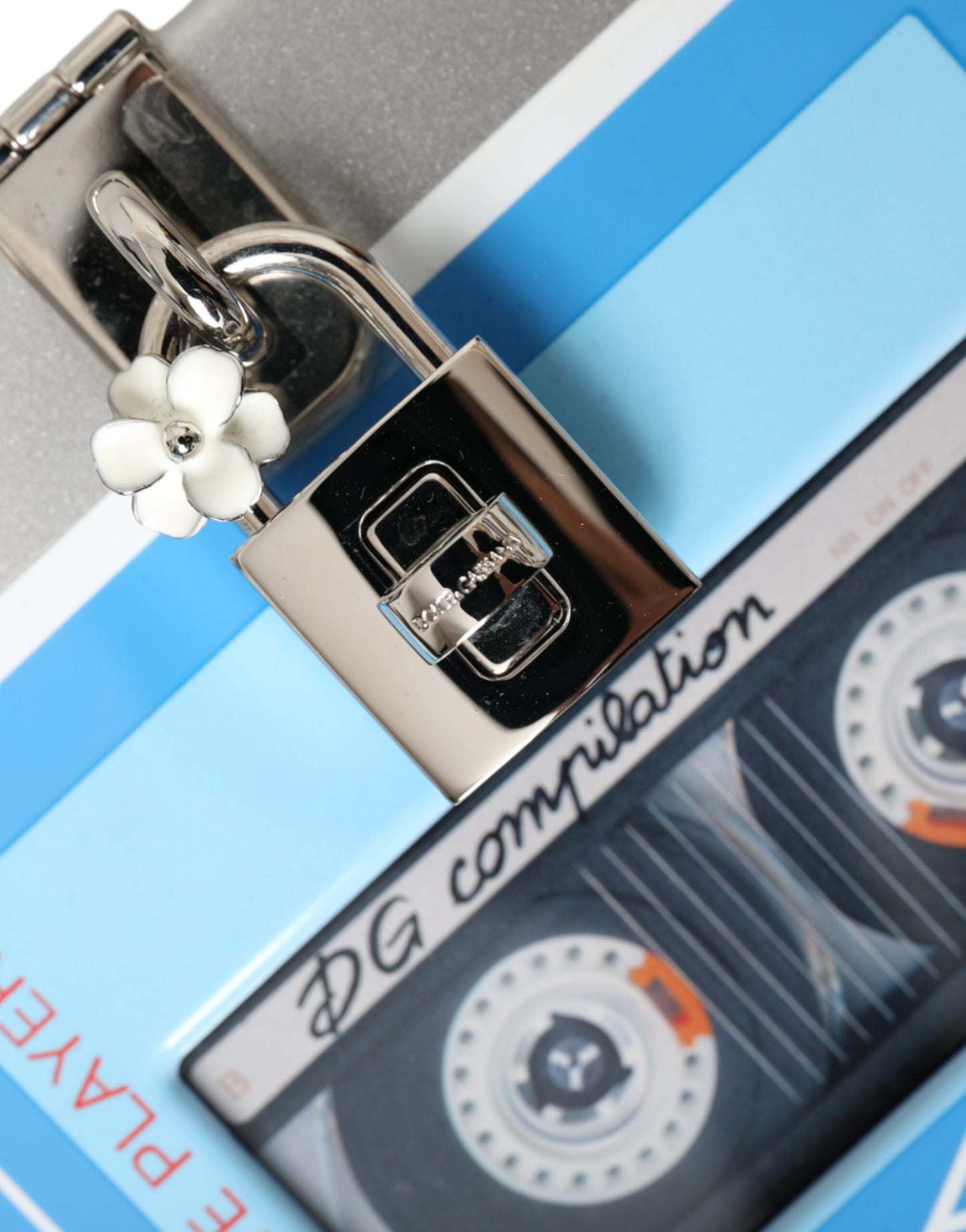 Dolce &amp; Gabbana – Mehrfarbige Umhängetasche mit Kassettenspieler-Box „DG Music“