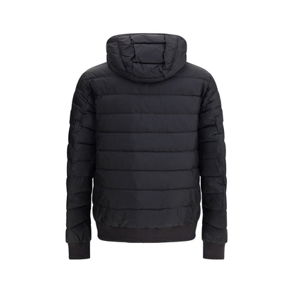 Belstaff Schwarze Nylonjacke in voller Länge