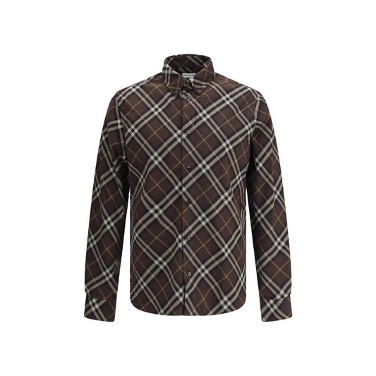 Burberry Hemd mit braunem Baumwollmuster