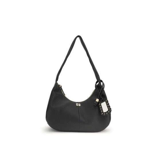 Ganni Hobo-Schultertasche aus Leder