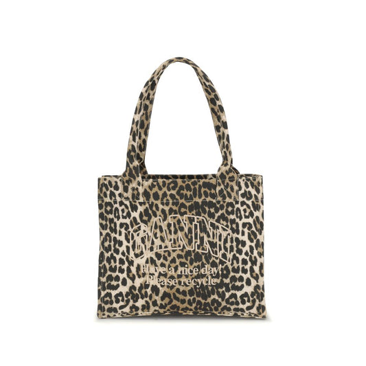 Ganni – Tragetasche mit Leopardenmuster