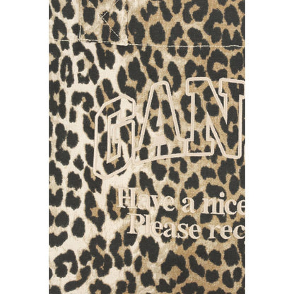 Ganni – Tragetasche mit Leopardenmuster