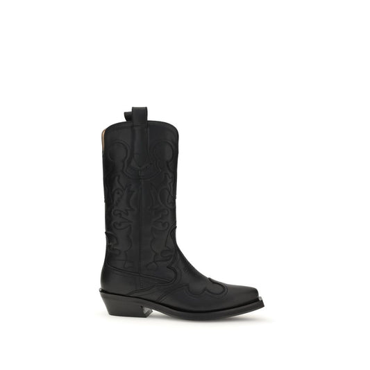 Ganni – Bestickte Westernstiefel