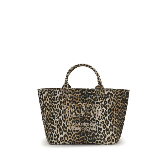 Ganni XXL-Tragetasche mit Leopardenmuster