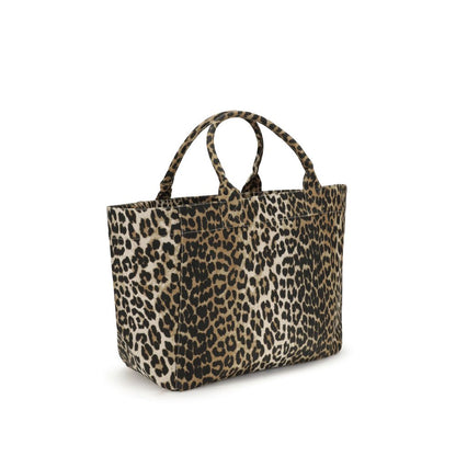 Ganni XXL-Tragetasche mit Leopardenmuster