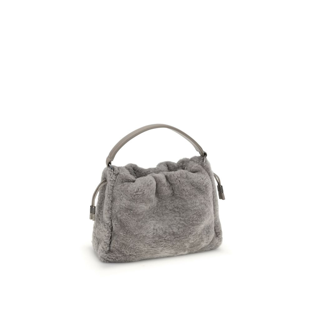Brunello Cucinelli – Kleine Mellow-Schultertasche aus Shearling