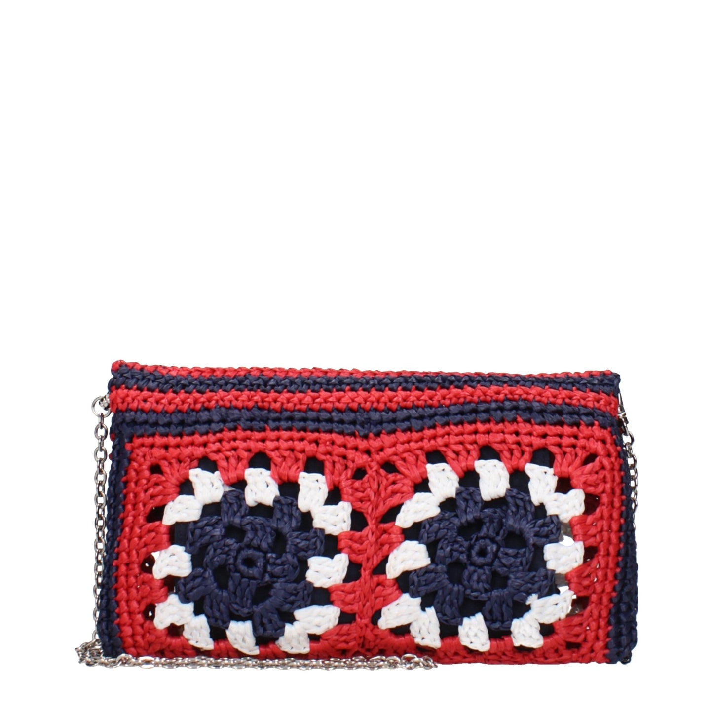 Miu Miu Clutch-Tasche aus mehrfarbigem Raffiastroh